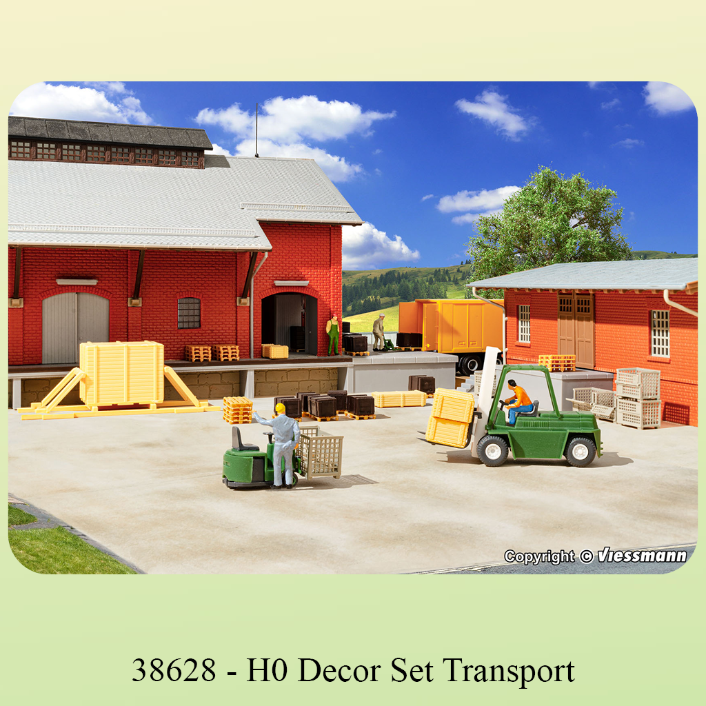Kibri 38628 Deko-Set Transport H0, Bausätze