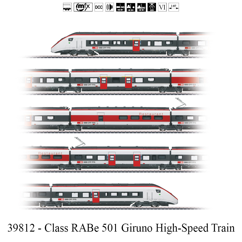 39812-Cl RABe 501 Giruno High-Speed Rail Train