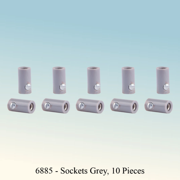 6885 Sockets, Grey, 10 Pieces - 